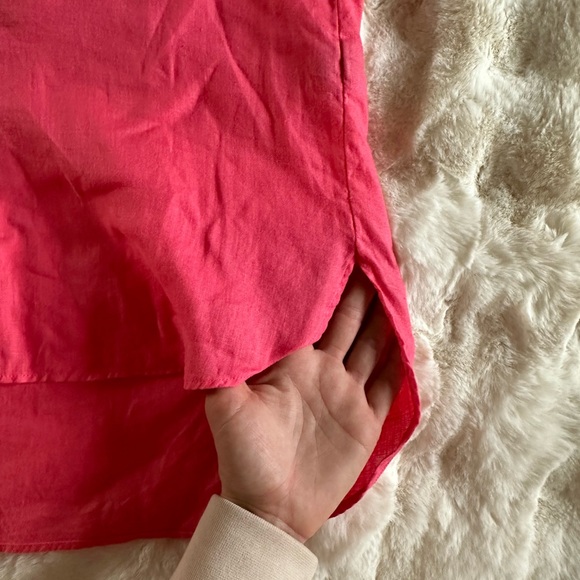 Ralph Lauren Hot Pink Linen Long Sleeve - Picture 2 of 9